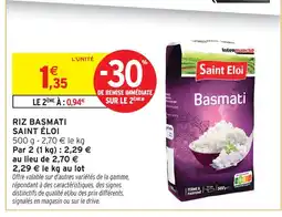 Intermarché Hyper Saint éloi riz basmati offre