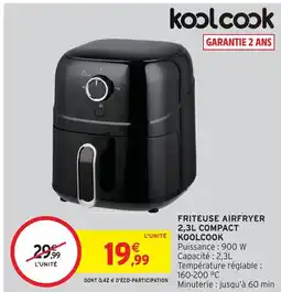 Intermarché Hyper Koolcook friteuse airfryer 2,3l compact offre