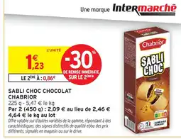 Intermarché Hyper Chabrior sabli choc chocolat offre