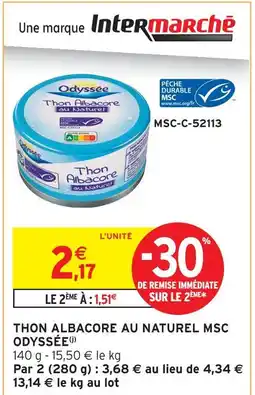 Intermarché Hyper Odyssee thon albacore au naturel msc offre