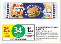 Intermarché Hyper Harrys le maxi burger sésame offre