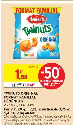 Intermarché Hyper Bénénuts twinuts original format familial offre