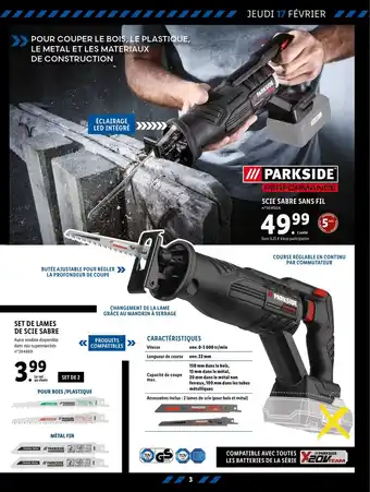 Lidl Scie Sabre Sans Fil offre