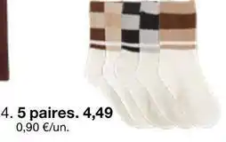Zeeman Chaussettes 5 paires offre