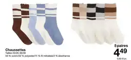 Zeeman Chaussettes 5 paires offre