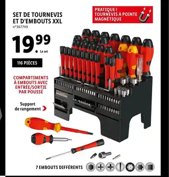 Lidl Set De Tournevis Et D'Embouts XXL offre