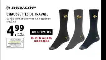 Lidl Chaussettes De Travail offre
