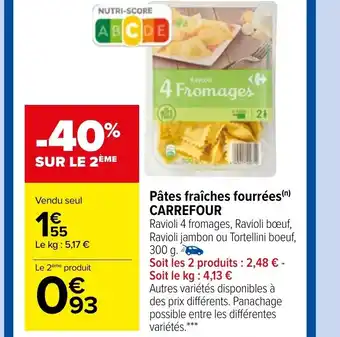 Carrefour Market Pates Fraiches Fourrèes Carrefour offre