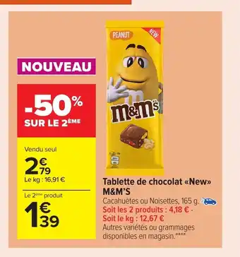 Carrefour Market Tablette De Chocolat New M&M's offre