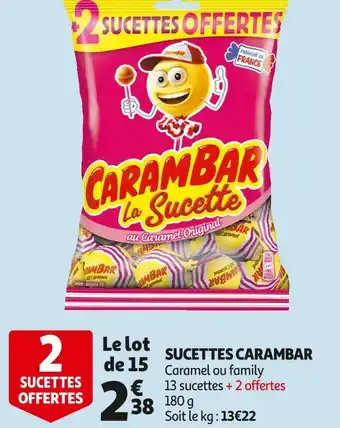 Auchan Carambar sucettes offre