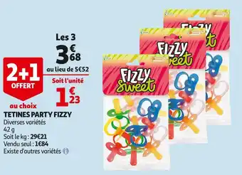 Auchan Fizzy tetines party offre