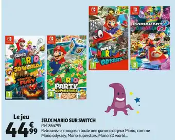Auchan Nintendo jeux mario sur switch offre