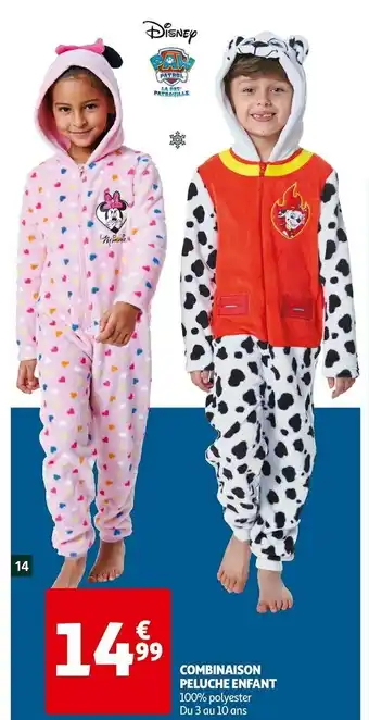 Auchan Disney combinaison peluche enfant offre