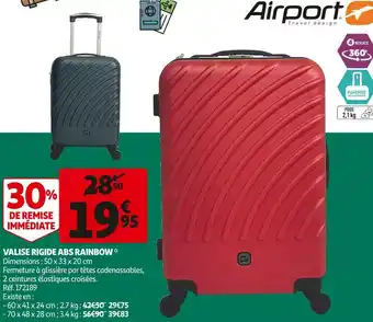 Auchan Valise rigide abs rainbow offre