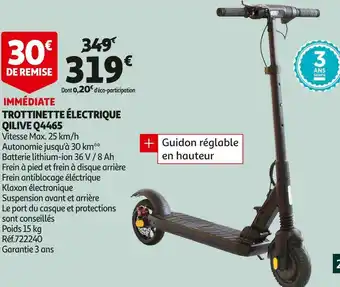 Auchan Qilive trottinette électrique q4465 offre