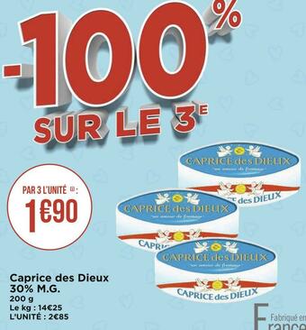 Géant Casino Caprice des dieux 30% m.g. offre