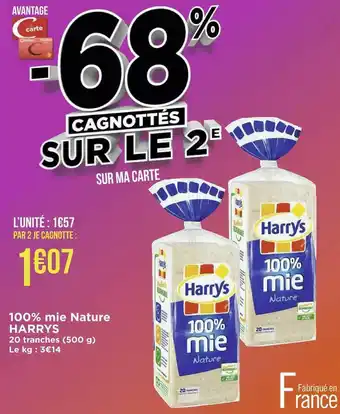 Géant Casino Harry's 100% mie nature offre