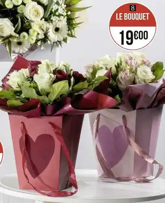 Géant Casino Bouquet bulle 19 tiges coup de foudre offre