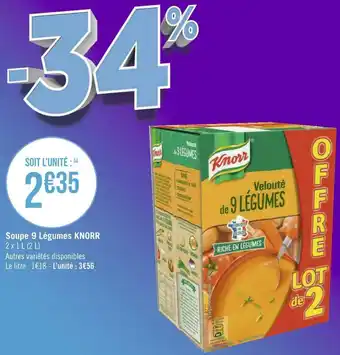 Géant Casino Knorr soupe 9 légumes offre