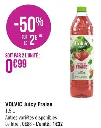Géant Casino Volvic juicy fraise offre