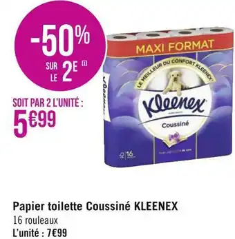 Géant Casino Kleenex papier toilette coussiné offre