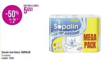 Géant Casino Sopalin essuie tout blanc offre