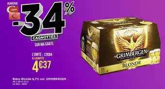 Géant Casino Grimbergen bière blonde 6,7% vol. offre