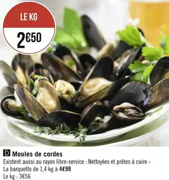 Géant Casino Moules de cordes offre