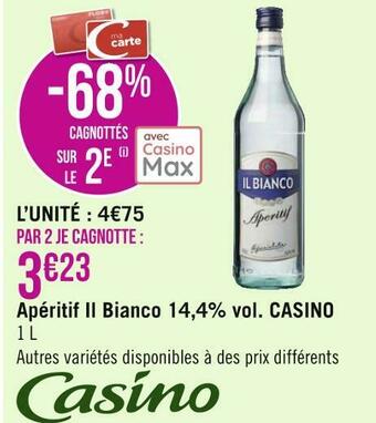 Géant Casino Casino apéritif il bianco 14,4% vol. offre