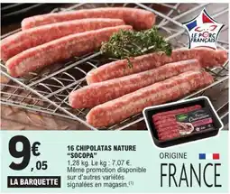 E.Leclerc Express Socopa 16 Chipolatas Nature offre