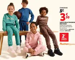 Auchan INEXTENSO SWEAT MOLLETON ENFANT offre