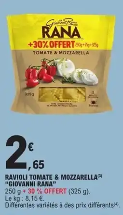 E.Leclerc Express GIOVANNI RANA RAVIOLI TOMATE & MOZZARELLA offre
