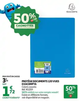 Auchan EXACOMPTA PROTÈGE DOCUMENTS 120 VUES offre