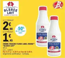 E.Leclerc Express ALSACE LAIT Crème fraîche fluide offre