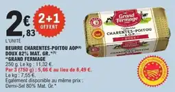 E.Leclerc Express Grand Fermage Beurre Charentes-Poitou offre