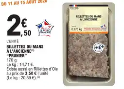 E.Leclerc PRUNIER Rillettes du Mans à l'ancienne offre