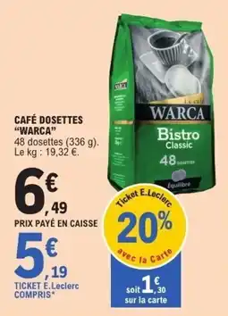 E.Leclerc Express WARCA Café dosettes offre
