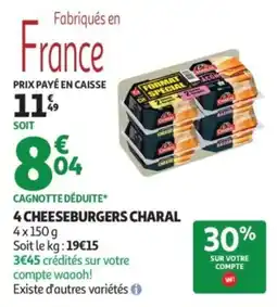 Auchan Charal Cheeseburgers offre