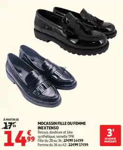 Auchan INEXTENSO MOCASSIN FILLE OU FEMME offre