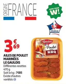 Auchan Le Gaulois Ailes de poulet marinées offre