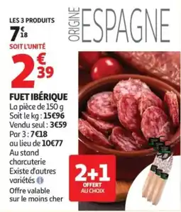 Auchan Fuet Ibérique offre