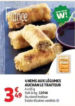 Auchan AUCHAN LE TRAITEUR NEMS AUX LÉGUMES offre