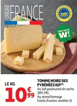 Auchan Tomme noire des pyrénées igp offre