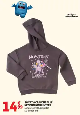 Auchan KPOP DEMON HUNTERS SWEAT À CAPUCHE FILLE offre