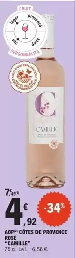 E.Leclerc Express CAMILLE CÔTES DE PROVENCE ROSÉ offre
