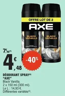 E.Leclerc Express AXE DÉODORANT SPRAY offre