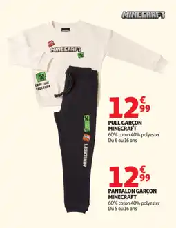 Auchan MINECRAFT PULL GARÇON offre