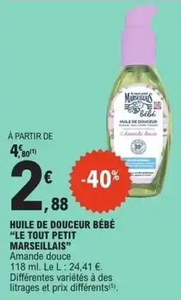 E.Leclerc Express Le tout petit Marseillais Huile de douceur bébé offre