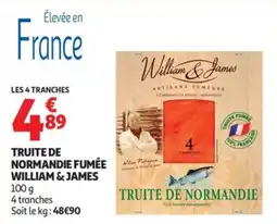 Auchan William & James Truite de Normandie fumée offre