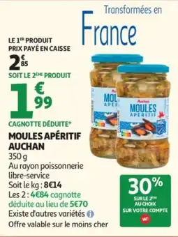 Auchan Auchan Moules Apéritif offre